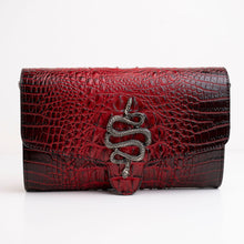 Load image into Gallery viewer, SABINA Clutch Red Croc
