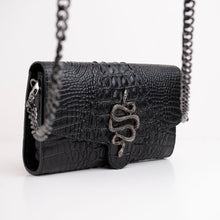 Load image into Gallery viewer, SABINA Clutch Black Croc
